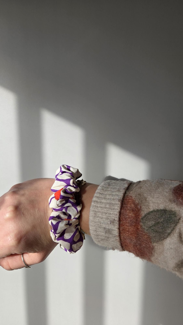 Chouchou fleurs multicolore