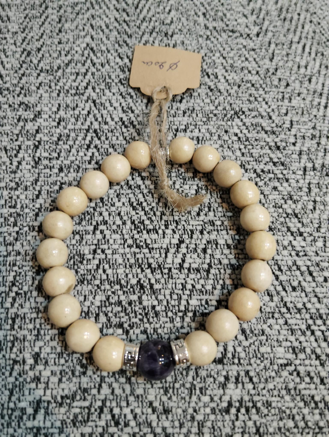 N46 Perle coco/Améthyste 