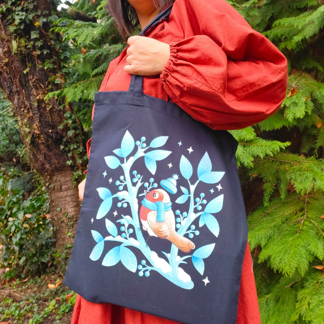 Tote bag rouge gorge