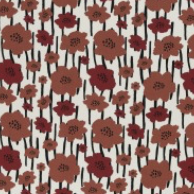  Jersey Stoff 0,5m Mohnblume 