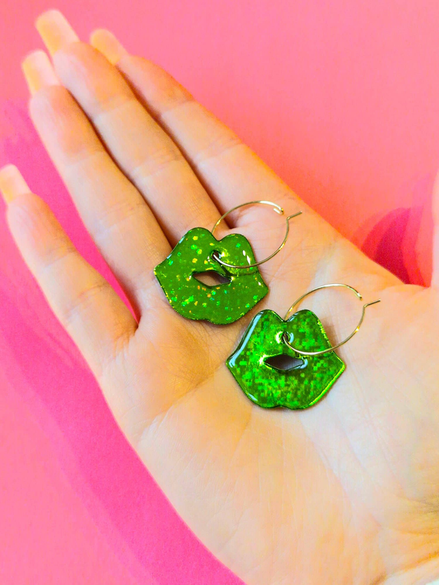 XOXO pusuhuulikorvakorut, lime