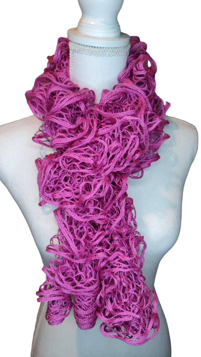 Écharpe rose fushia 