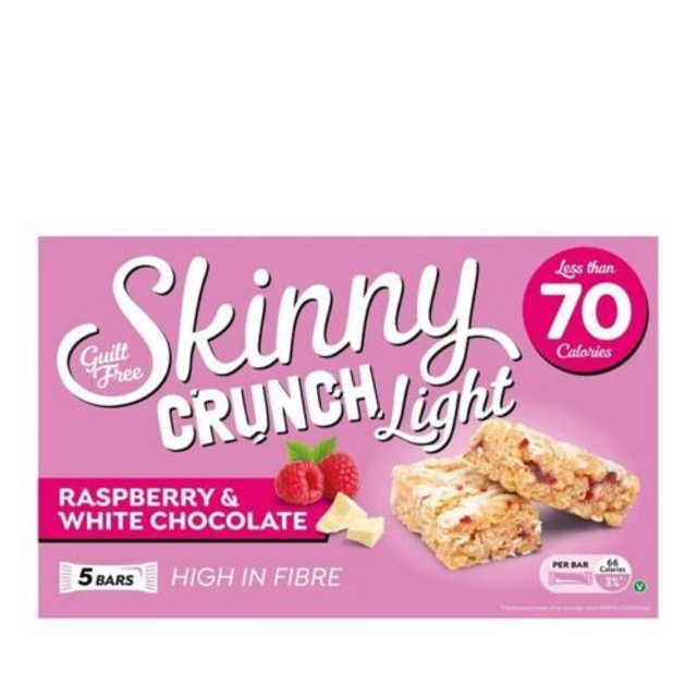 Skinny Crunch Light Raspberry &amp; White Chocolate 19g