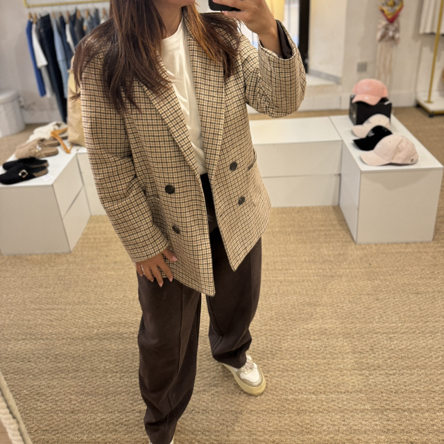 Veste blazer carreaux 