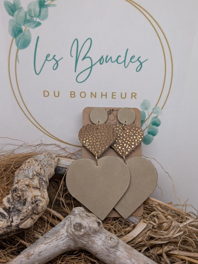 Boucles d&#039;oreilles Marie Laure ml111 beige camel