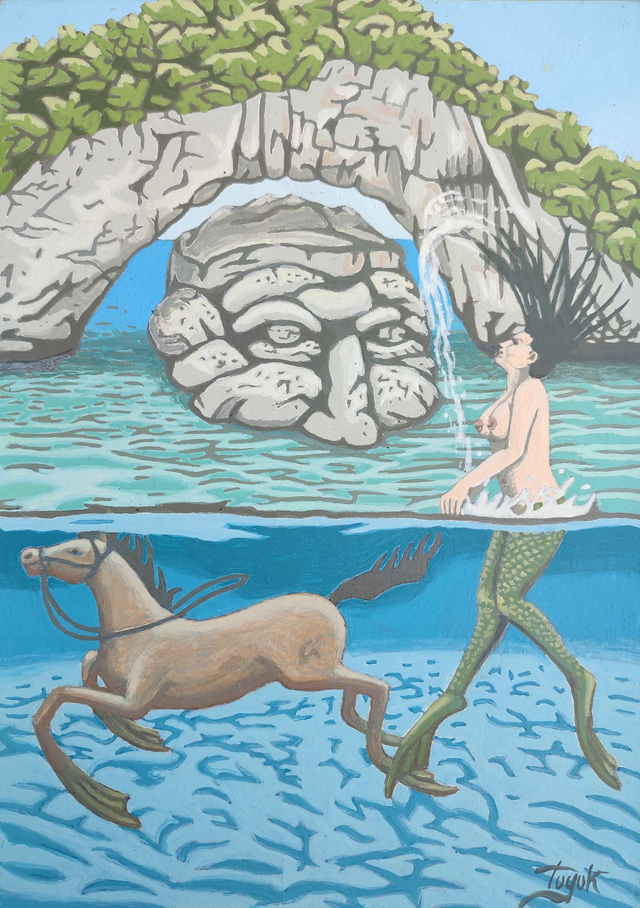 Neptuno's head-reef, 30x21 akryl papier