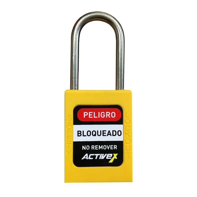 Candado Activex A10 Cuerpo Plastico Amarillo