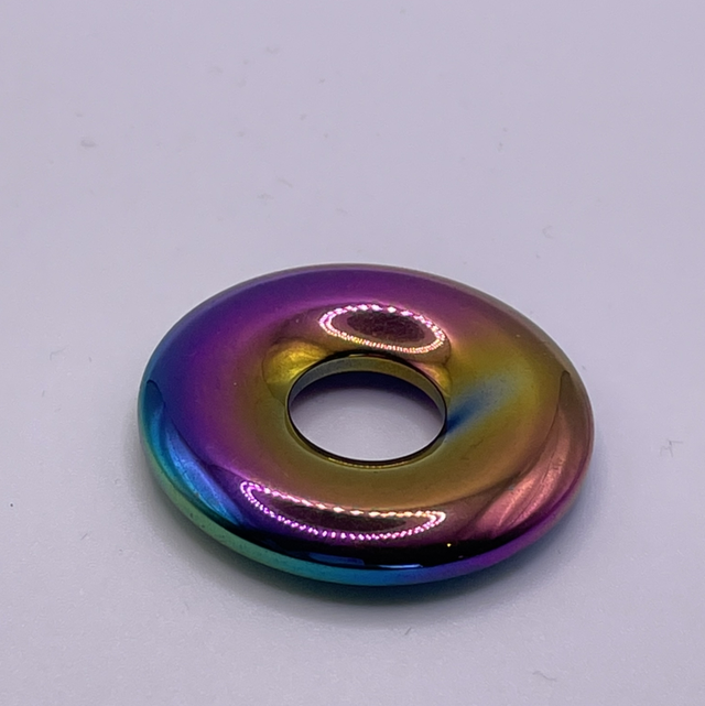 Rainbow Hematite Donut
