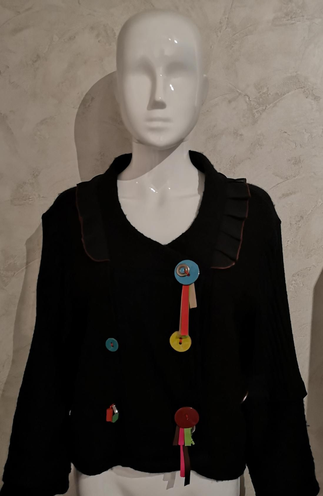 Gilet noir fantaisie 