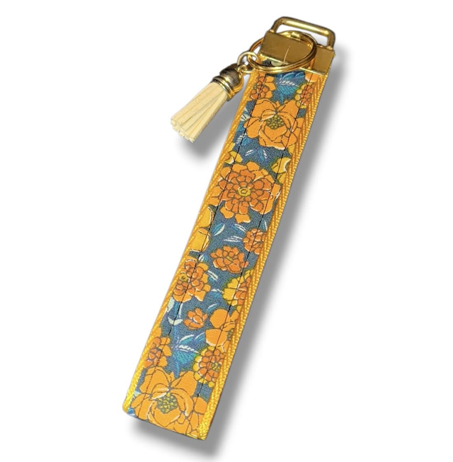 Porte clé sangle et tissu 