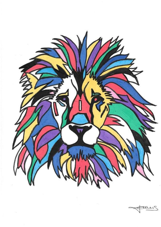 A4 print  The Lion 