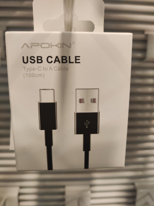 Apokin Cable USB - C 1m negro