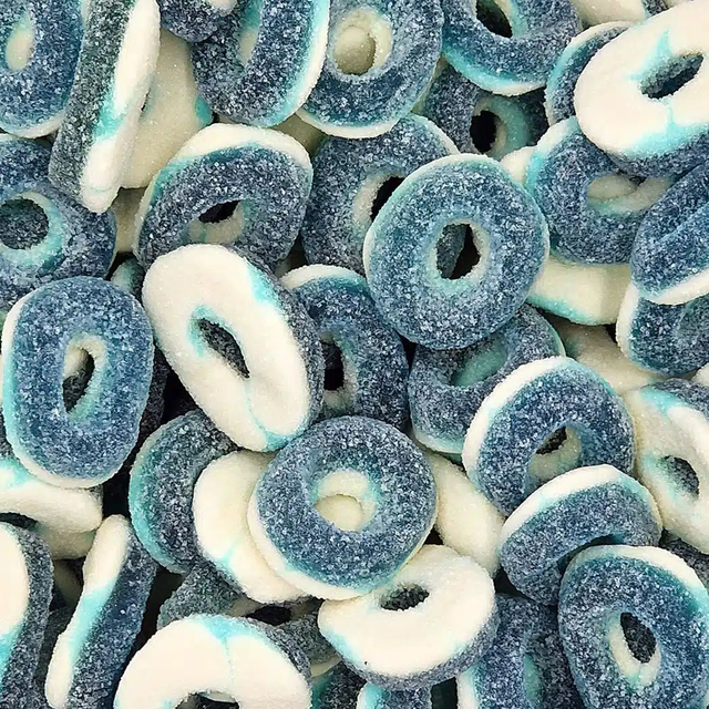 Blue Raspberry Rings 100g