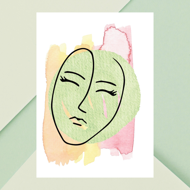Affiche Art Visage Abstrait | Décor Murale Contemporain / Abstract Face Art Print | Contemporary Wall Decor