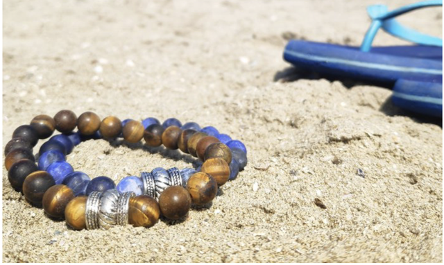 Bracelet "Bali Basic Brown Tiger Eye Mat " By MoustickatCie