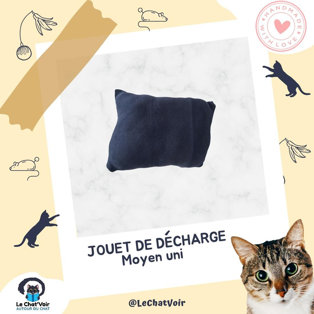 Jouet de décharge (moyen uni, noir)