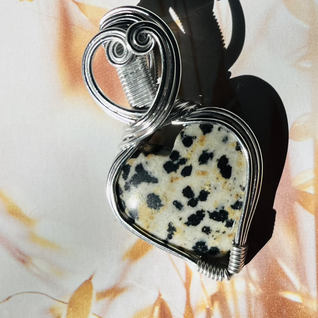 Pendentif Jaspe dalmatien 