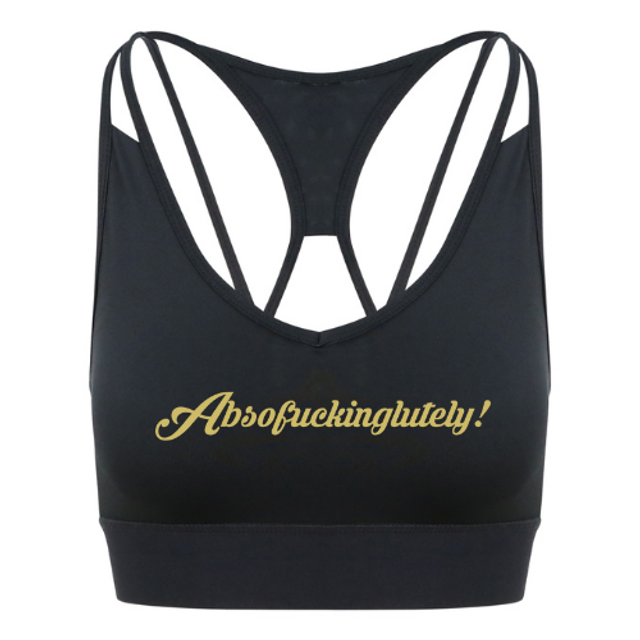 Absofuckinglutely Ladies X back crop top