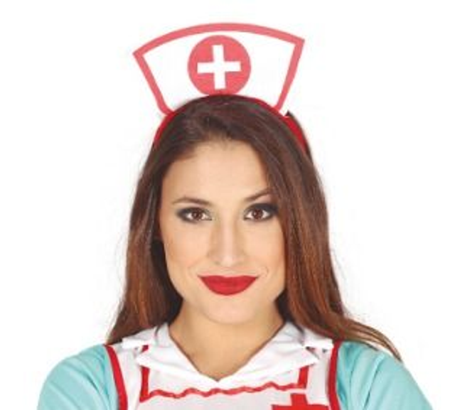 CARNEVALE , CAPPELLINO DIADEMA INFERMIERA 