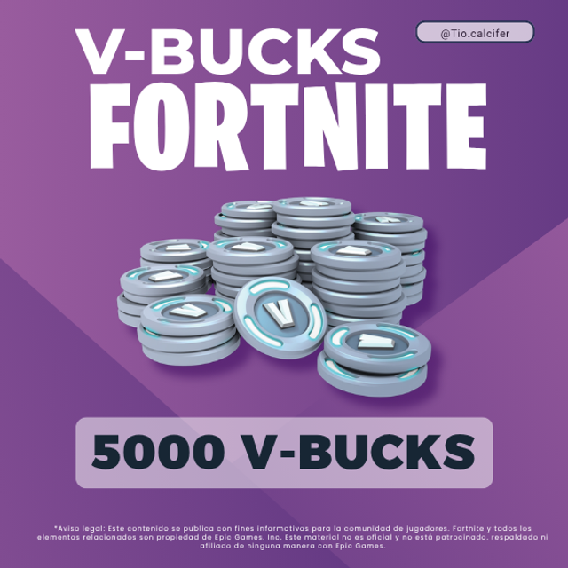 Recarga 5000 V-Bucks Fortnite