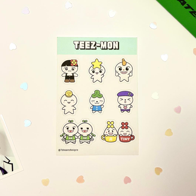TEEZ-MON Sticker Sheet