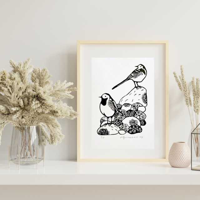 Panida G - Pied Wagtails (limited edition of 9)
