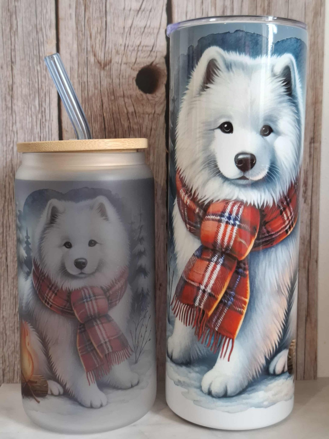 Gourde Canette Samoyède hiver