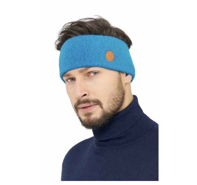 STRETCH Alpakastirnband – Azurblau