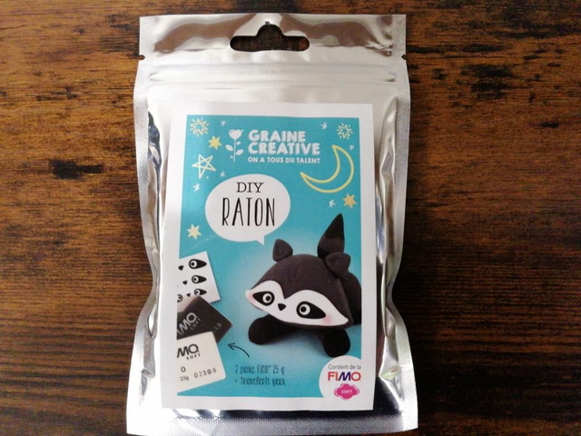 Kit fimo raton laveur 