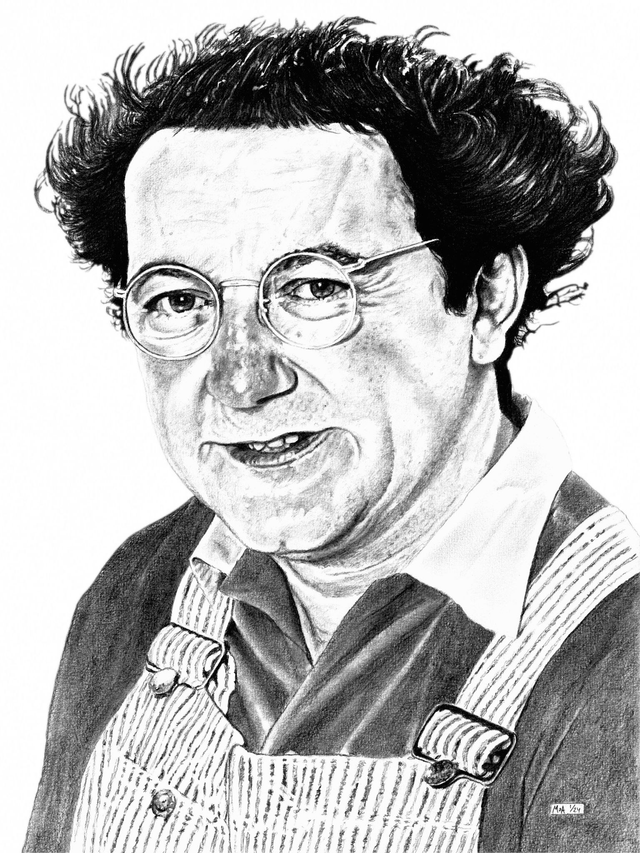 Coluche (dessin original 30x40) 