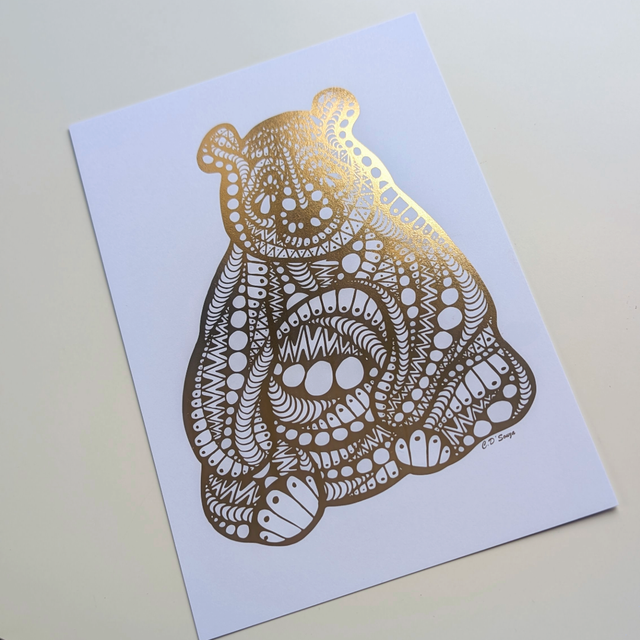 Panda Foil Print