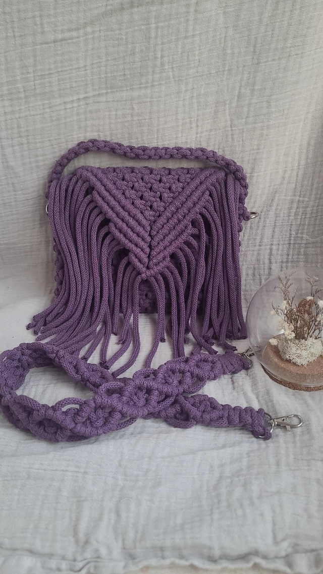 Sac bandoulière en macramé
