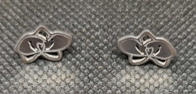 Abstract orchid 10mm sterling silver studs