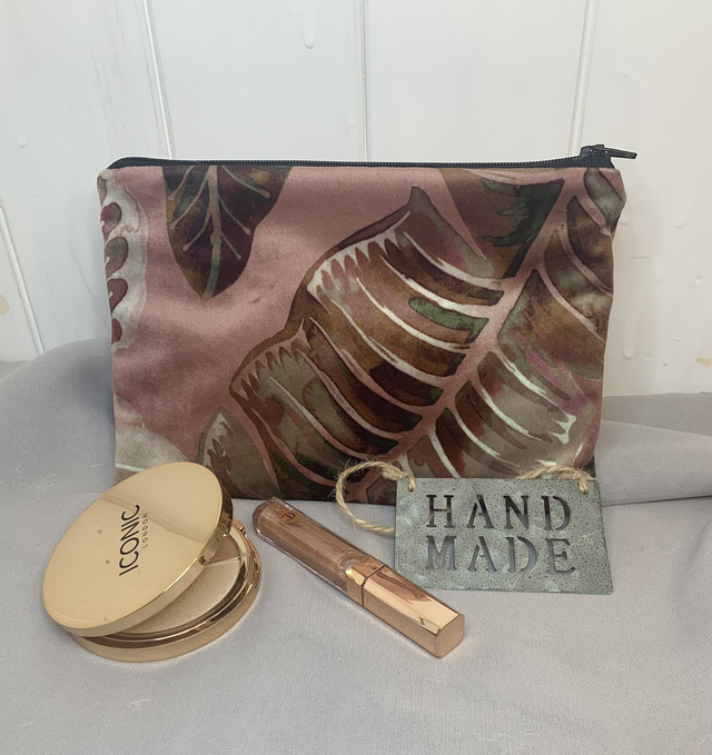 Handmade "Botanical blush" clutch bag