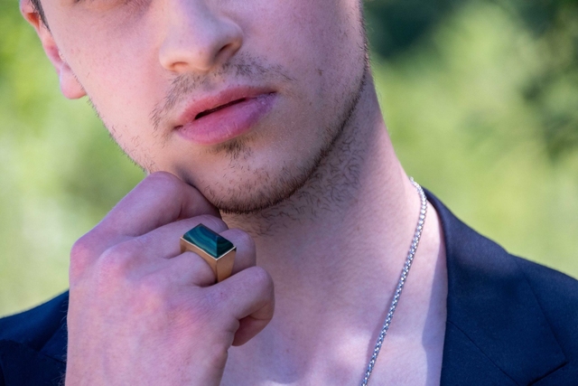 Bague malachite - DAFINA