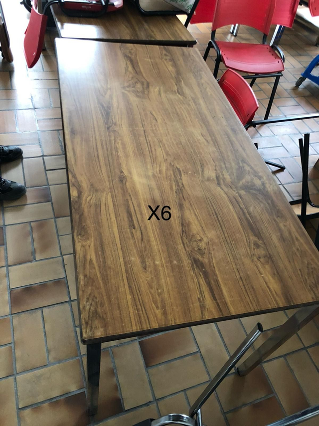 Table couloir bois 40x100 style rétro