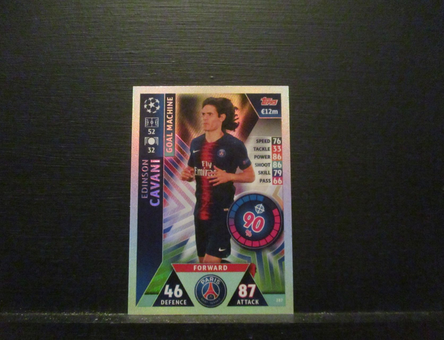 Edinson Cavani - UEFA Champions League Match Attax 2018/19 Original Trading Card #287