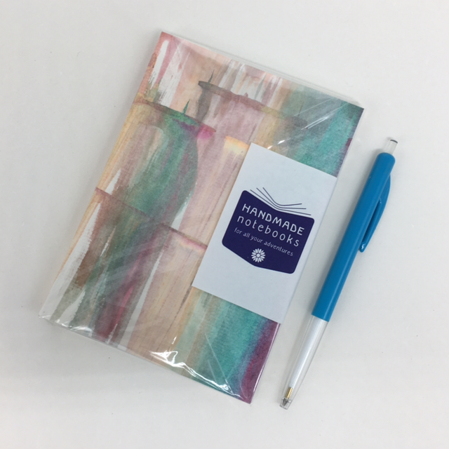 Handmade notebook (ink pattern)