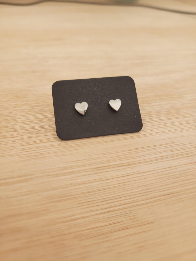 Stainless steel Heart stud earrings - SL-007
