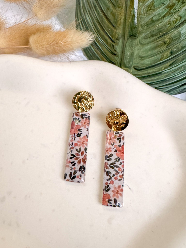 Boucles d'oreille rectangle