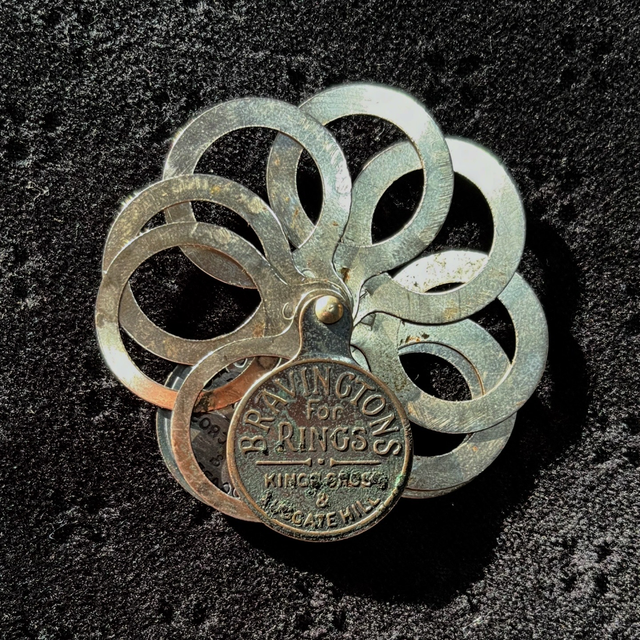 A Rare Edwardian Jeweller’s Advertising Ring Sizer — Bravingtons for Rings