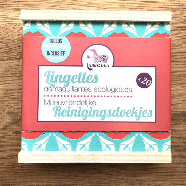 Coffret 20 Lingettes Démaquillantes Lavables et leur Filet de Lavage - Lamazuna