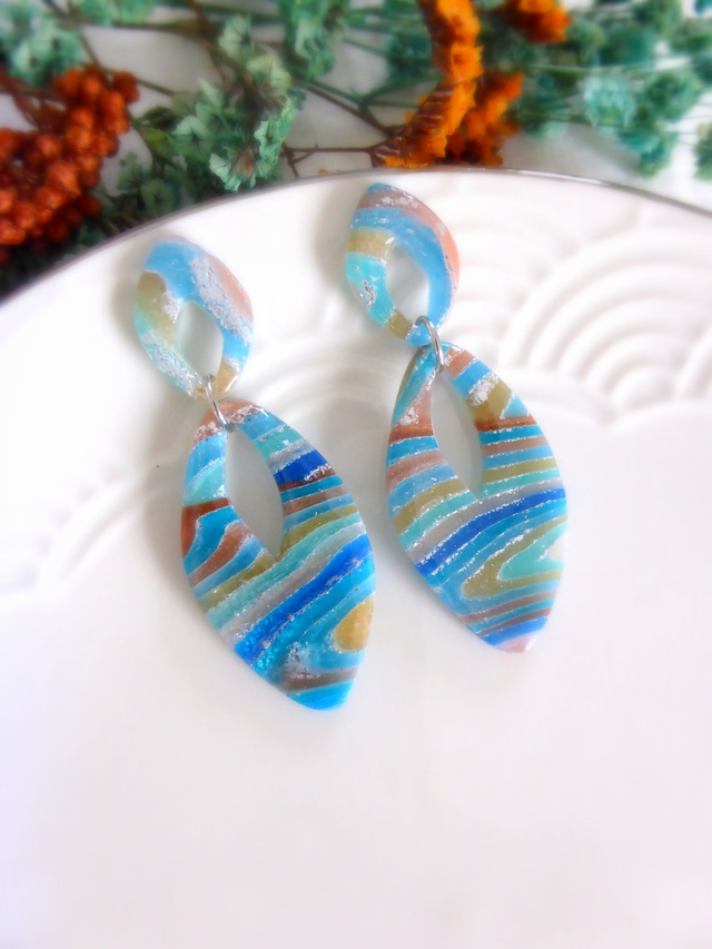 Boucles d'oreilles gouttes - Reflets Marins