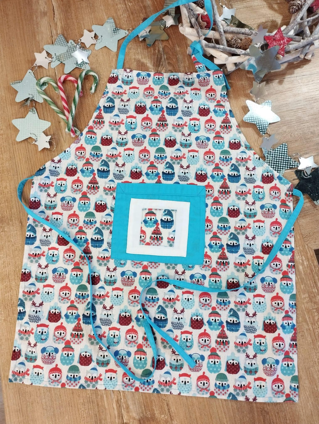 Tablier de Cuisine Enfant - Chouettes Frileuses