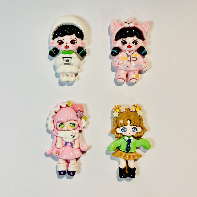 Large flatback charm girl 4 designs Dora/Nana girl