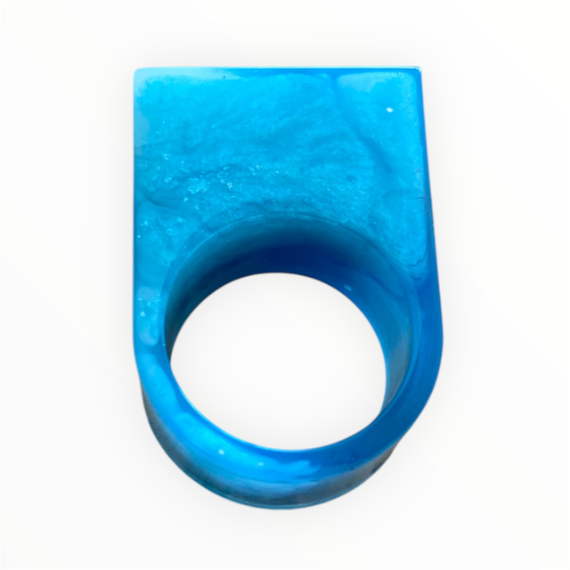 Bague  Flos Cordis en résine fait main