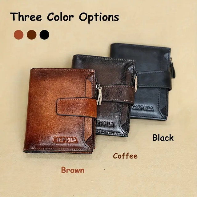 Men's Genuine Leather Wallet 1pc 