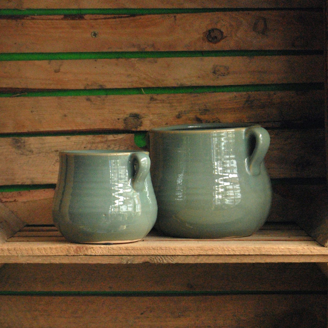 Green Belly Pot With Handles