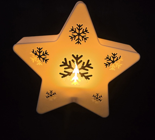 Porte bougie étoile flocon de neige