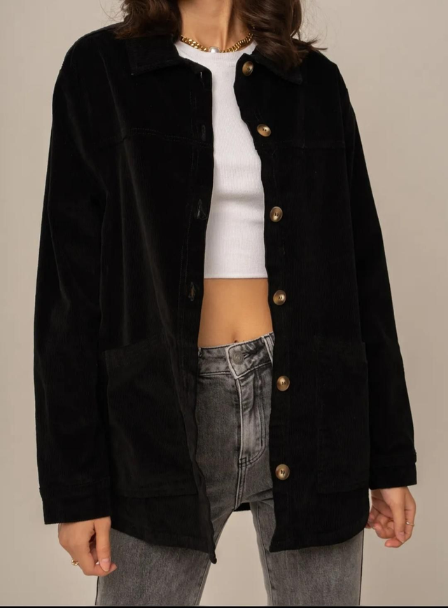 Veste en velour noir 